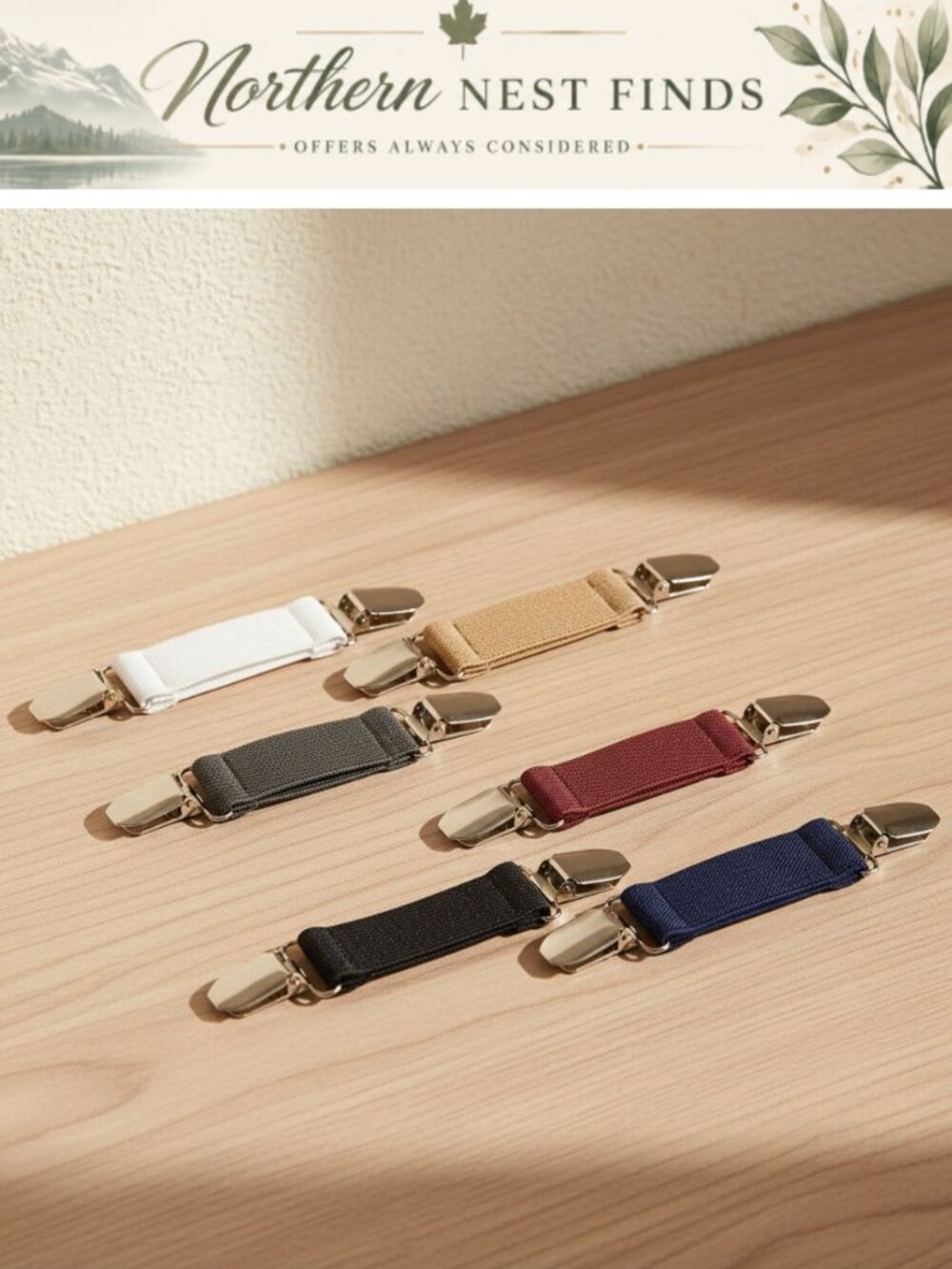 Dress Clip Back Cinch Set Elastic Band Alloy Scarf Sweater Shawl Retro Cardigan